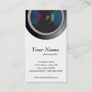Camera Lens Photography Business Cards