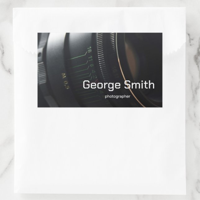 Camera lens rectangular sticker (Bag)