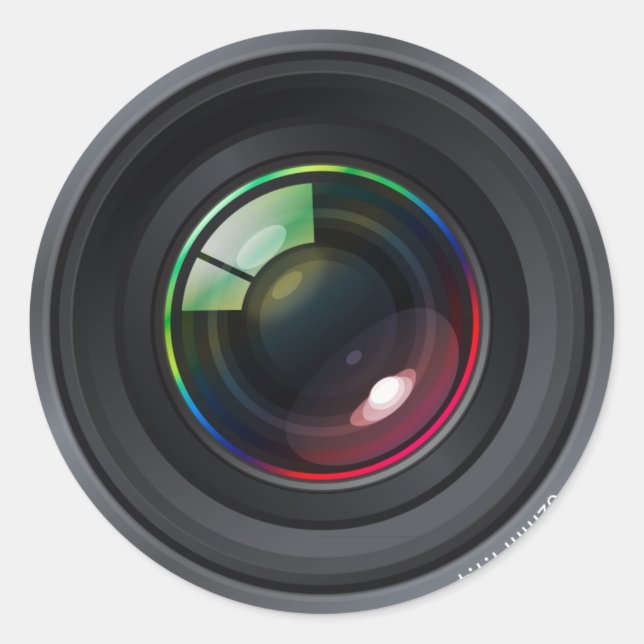 Camera Lens Round Sticker (Front)