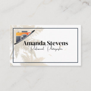 Camera Logo   Tropical Trees Business Card