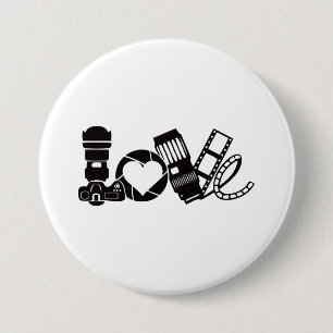 Camera Love 7.5 Cm Round Badge