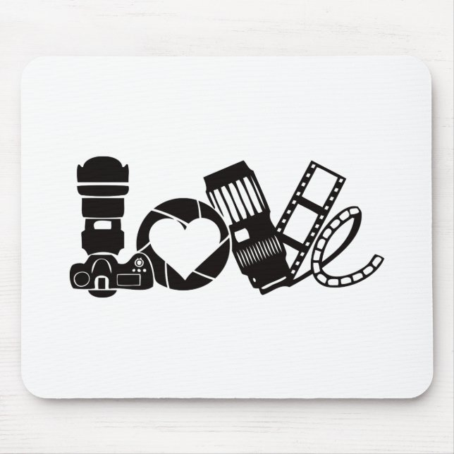 Camera Love Mouse Mat (Front)