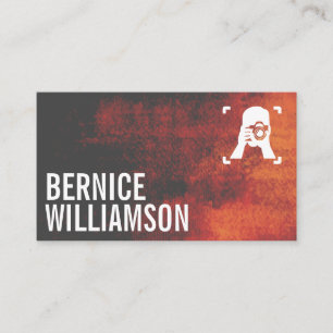 Camera Man Holding Camera   Texture Background Business Card
