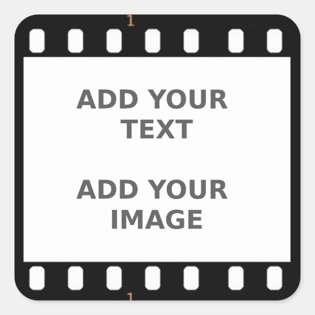 Camera Movie Film Strip Name Tag Photo Frame (Front)