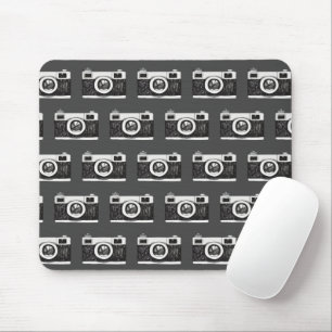 Camera On Grey Mouse Mat