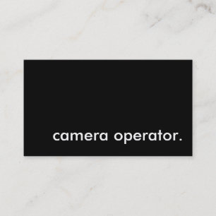 camera operator. business card