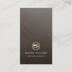Camera Operator Gold Video Camera Business Card