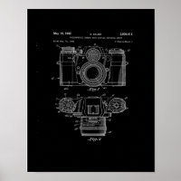 Camera Patent Art Poster | Vintage Camera Art