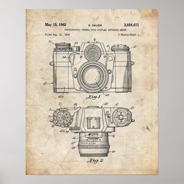 Camera Patent Poster (Front)