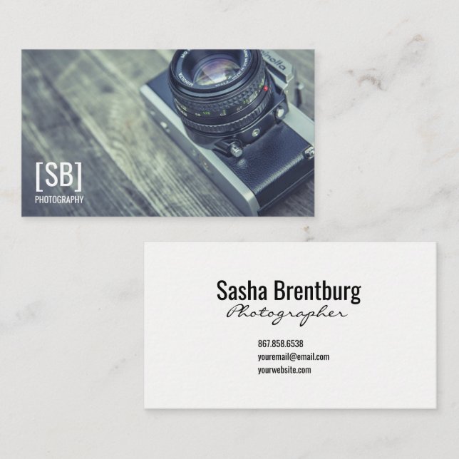 Camera Photo Business Card (Front/Back)
