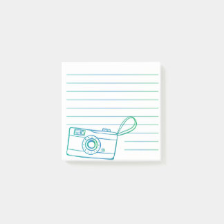Camera photo design post-it notes