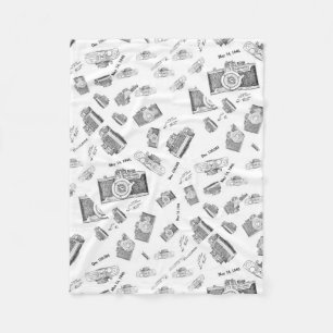 camera photo fleece blanket
