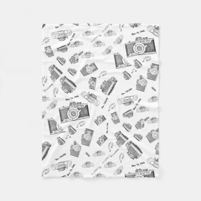 camera photo fleece blanket (Front)