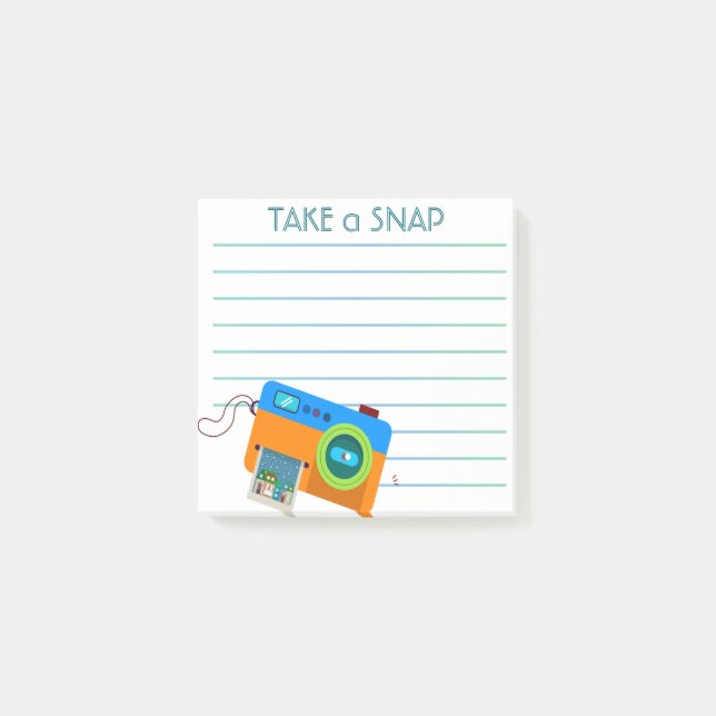 Camera photo take a snap design post-it notes (Front)