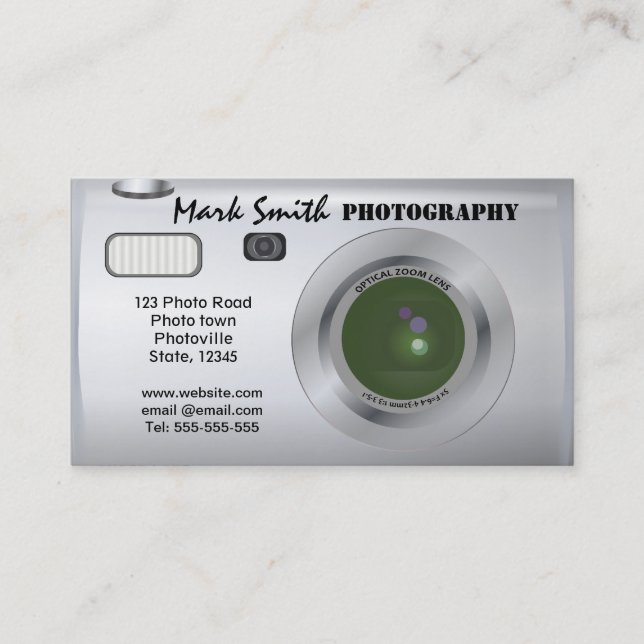 Camera Photographer / Photography business cards (Front)