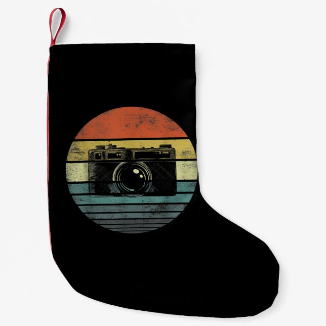 Camera Photography Lover Photographer Gift Small Christmas Stocking (Front)