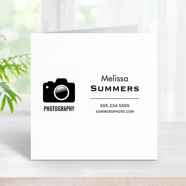 Camera Photography - Photographer Contact Info Rubber Stamp (Creator Uploaded)