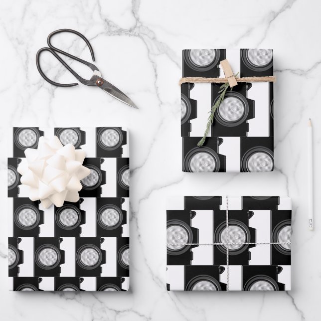 Camera Photography Theme  Wrapping Paper Sheet (Front)
