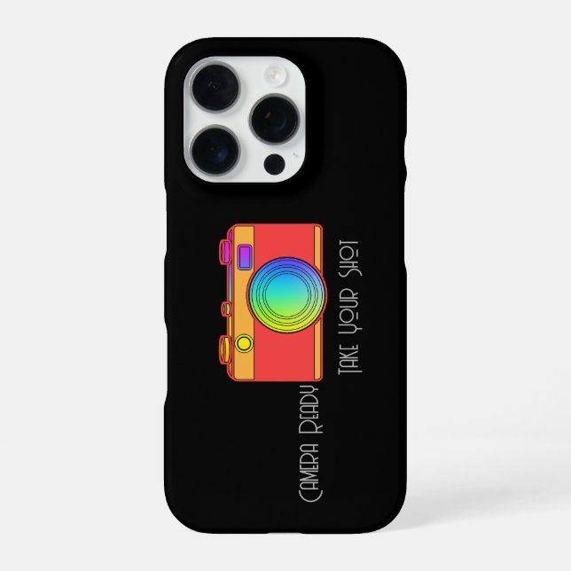 Camera Ready Take Your Shot Black          iPhone Case (Back)