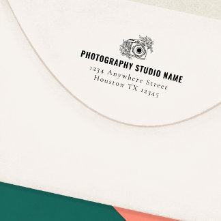 Camera Return Name Address Photography Studio Self-inking Stamp