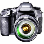 Camera sculpture, cut out<br><div class="desc">Whether on a desk at the office or in the living room, photo sculptures bring your memories to life. Made of acrylic with black stand.</div>