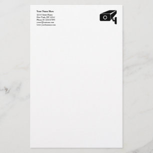 Camera security video surveillance company logo stationery