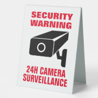 Camera Security Warning 24h surveillance notice Me