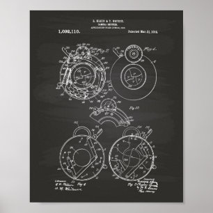 Camera Shutter 1914 Patent Art Chalkboard Poster