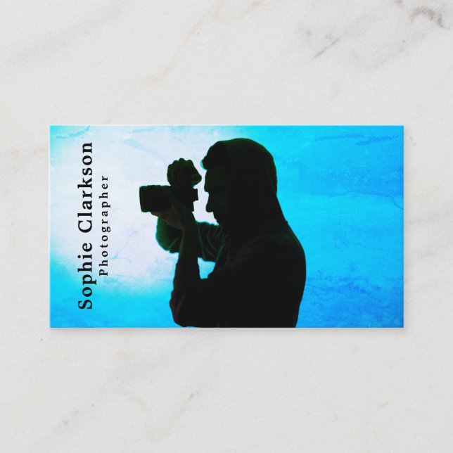 Camera Silhouette, Photographer, Photography Business Card (Front)