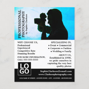Camera Silhouette, Photography, Photographer Hire Flyer