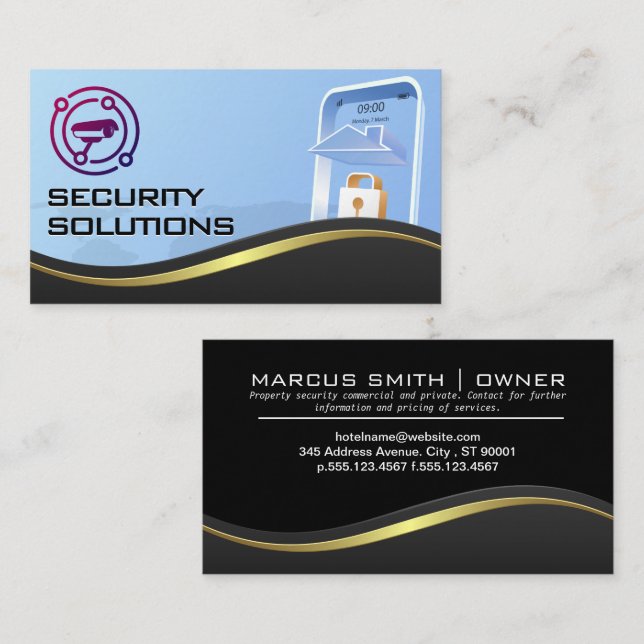 Camera | Tech Cyber Security Business Card (Front/Back)