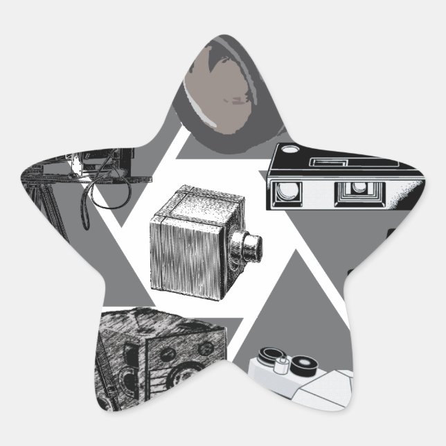 Camera Time Collage Star Sticker (Front)