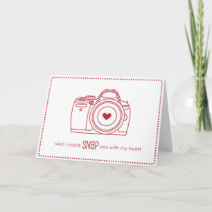 Camera Valentine's Day Card - Funny in Red