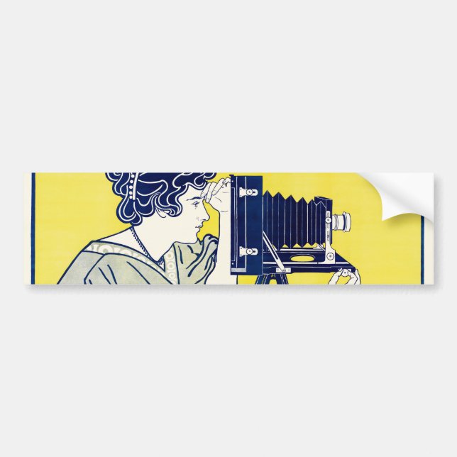Camera Woman, Photographer, Van Caspel Bumper Sticker (Front)