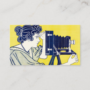 Camera Woman, Photographer, Van Caspel Business Card