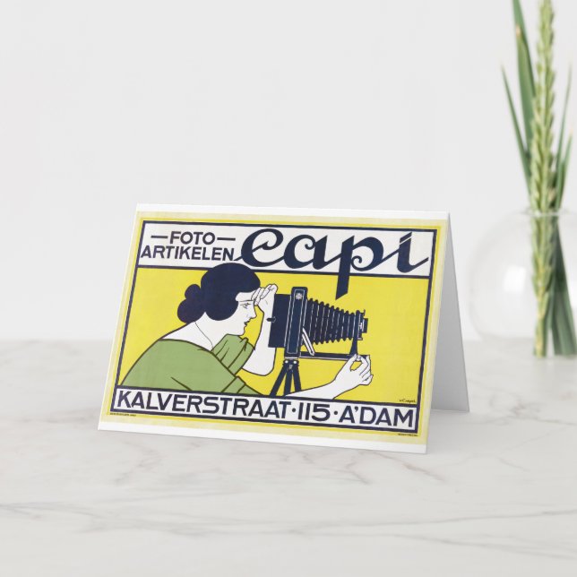 Camera Woman, Photographer, Van Caspel Card (Front)