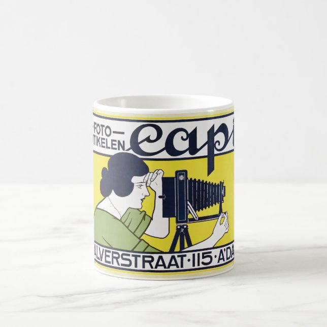 Camera Woman, Photographer, Van Caspel Coffee Mug (Center)