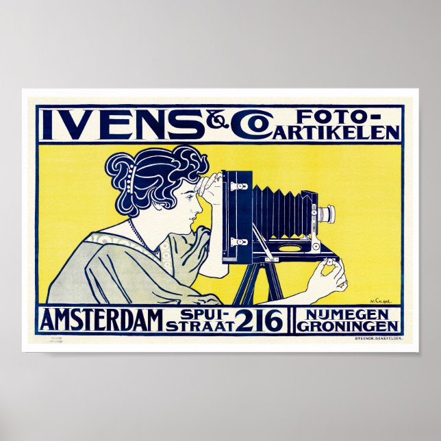 Camera Woman, Photographer, Van Caspel Poster (Front)