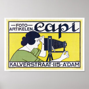 Camera Woman, Photographer, Van Caspel Poster