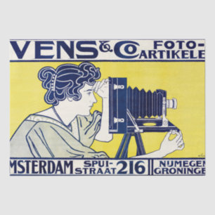 Camera Woman, Photographer, Van Caspel Tissue Paper