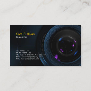 Cameraman Business Card Camera Lens