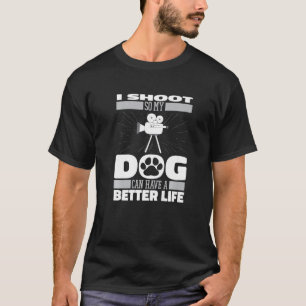 Cameraman Dog Videographer Videography Cameraman T-Shirt