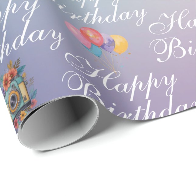 Cameramen's Birthday  Wrapping Paper (Roll Corner)