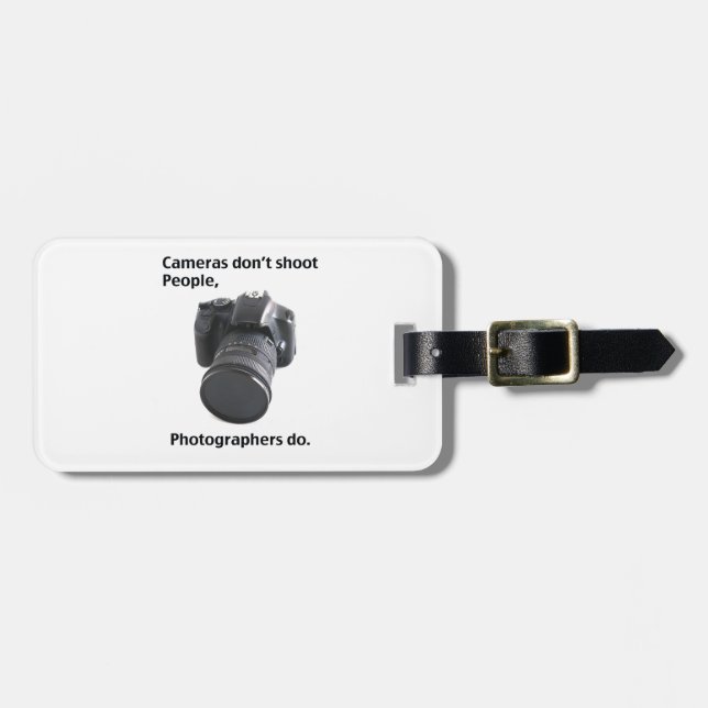 Cameras don't shoot people luggage tag (Front Horizontal)