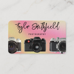 Cameras Grainy Colourful Photography Business Card