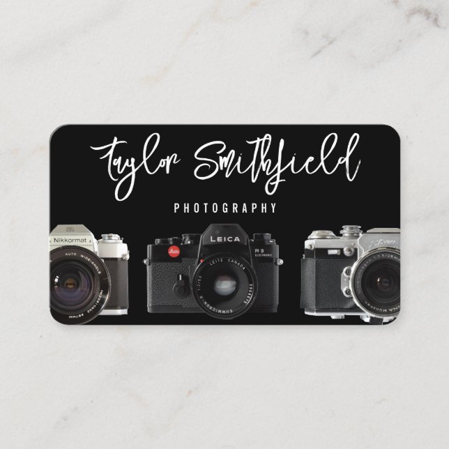 Cameras Photography Business Card (Front)