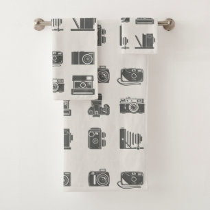 Cameras Vintage Photography Bath Towel Set
