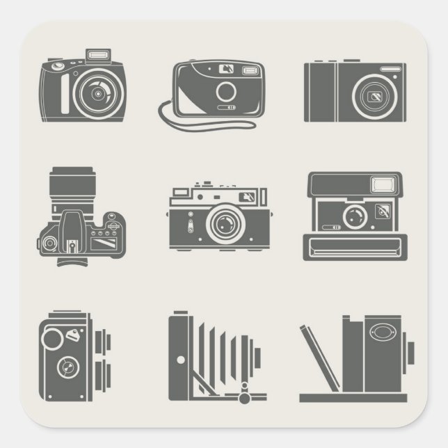 Cameras Vintage Photography Square Sticker (Front)