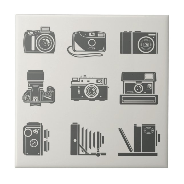 Cameras Vintage Photography Tile (Front)