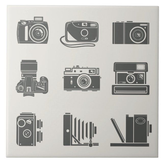 Cameras Vintage Photography Tile (Front)